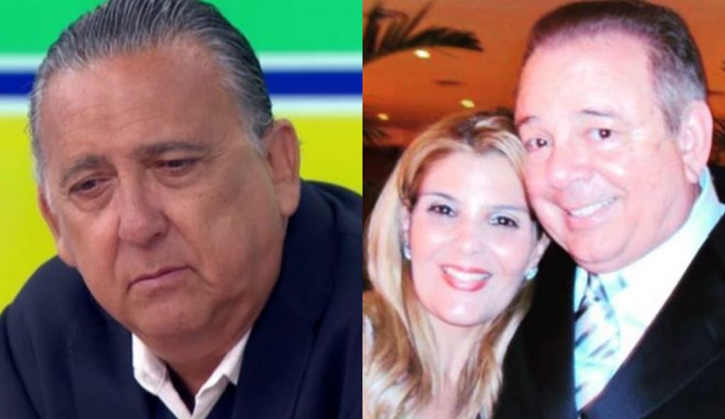 Galvão Bueno e Luciano do Valle com a filha, Alessandra do Valle