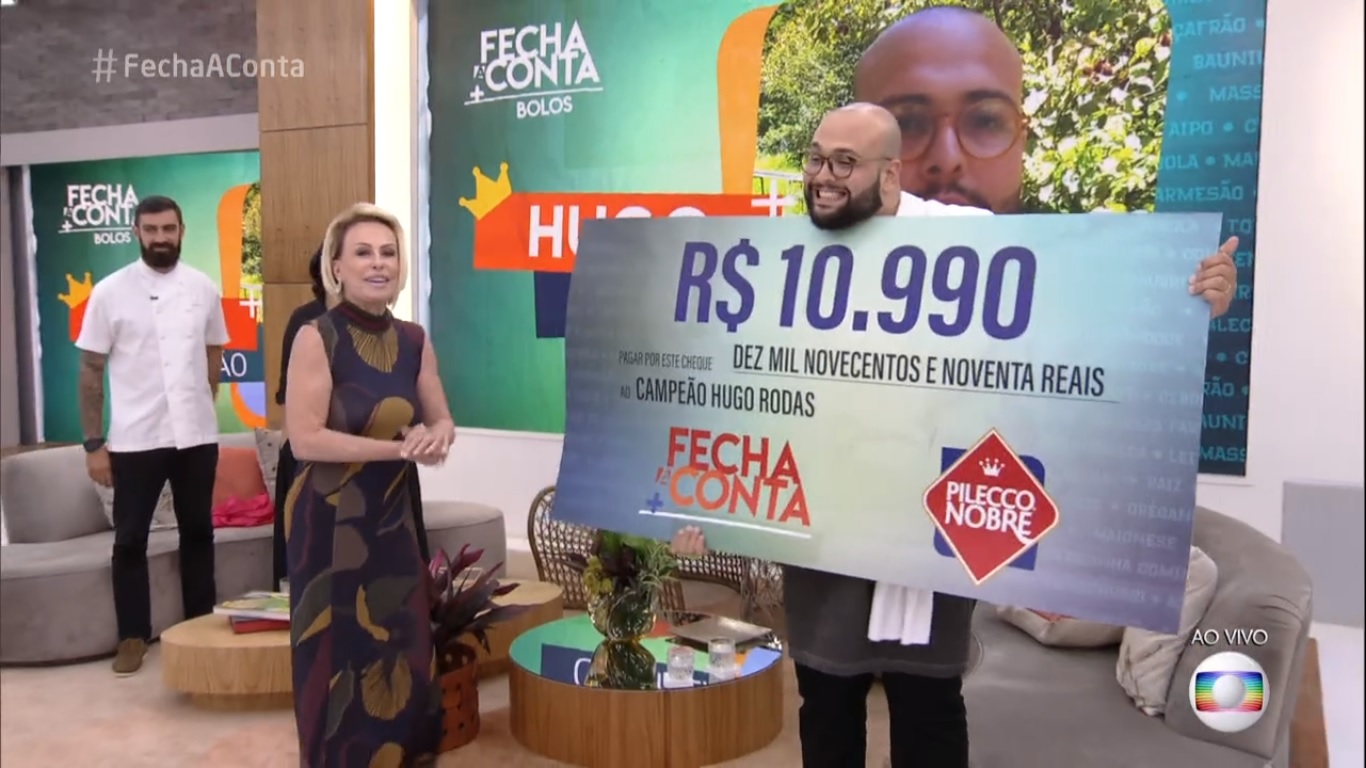 Hugo venceu o Fecha a Conta Arroz, reality do Mais Você