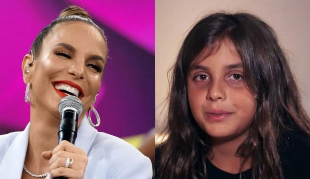Ivete Sangalo e o filho, Marcelo, no Domingão do Faustão