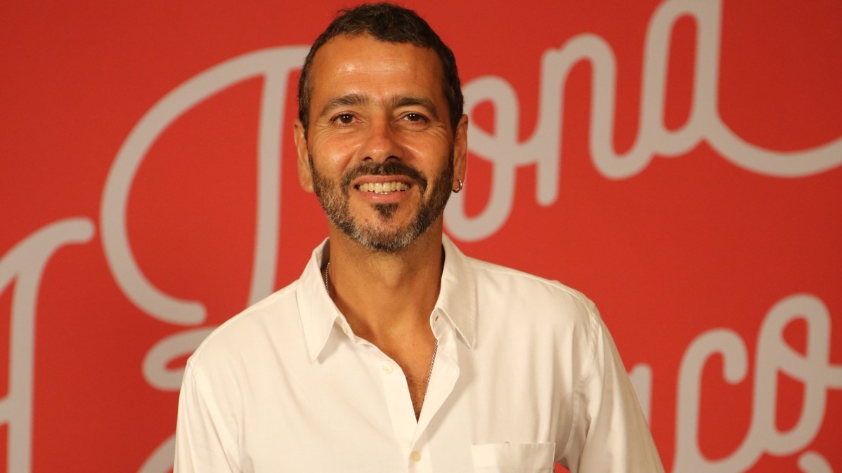 Marcos Palmeira no lançamento de A Dona do Pedaço