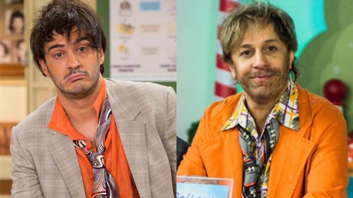 Marcos Veras e Tom Cavalcante caracterizados como João Canabrava
