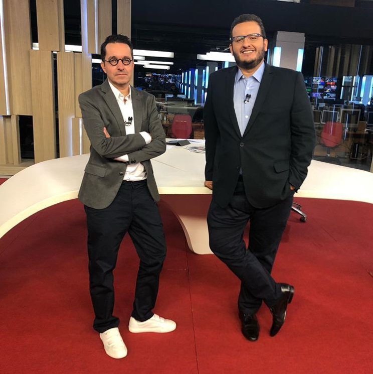 Mauro Soares e Juliano Dip após a apresentação do Café com Jornal (Reprodução: Instagram)