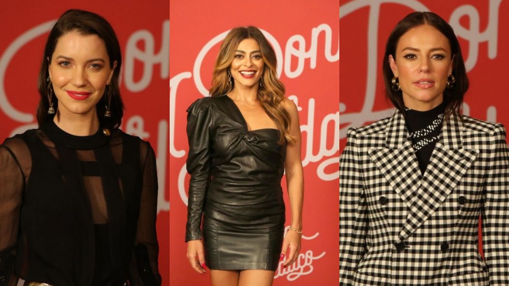 Nathalia Dill, Juliana Paes e Paolla Oliveira na festa de lançamento de A Dona do Pedaço