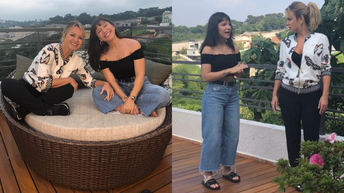 A cantora Priscilla Alcântara e a apresentadora Eliana