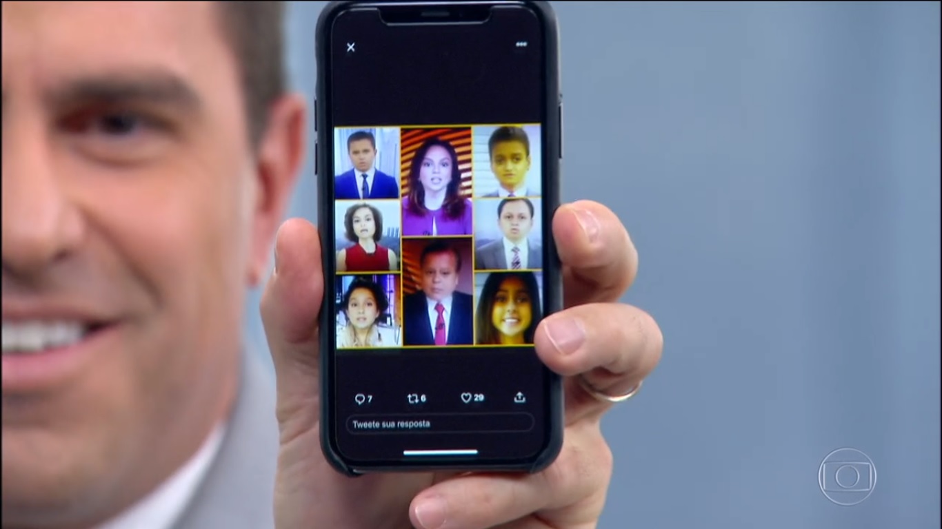 Rodrigo Bocardi mostra colegas do Bom Dia Brasil transformados por filtro do Snapchat
