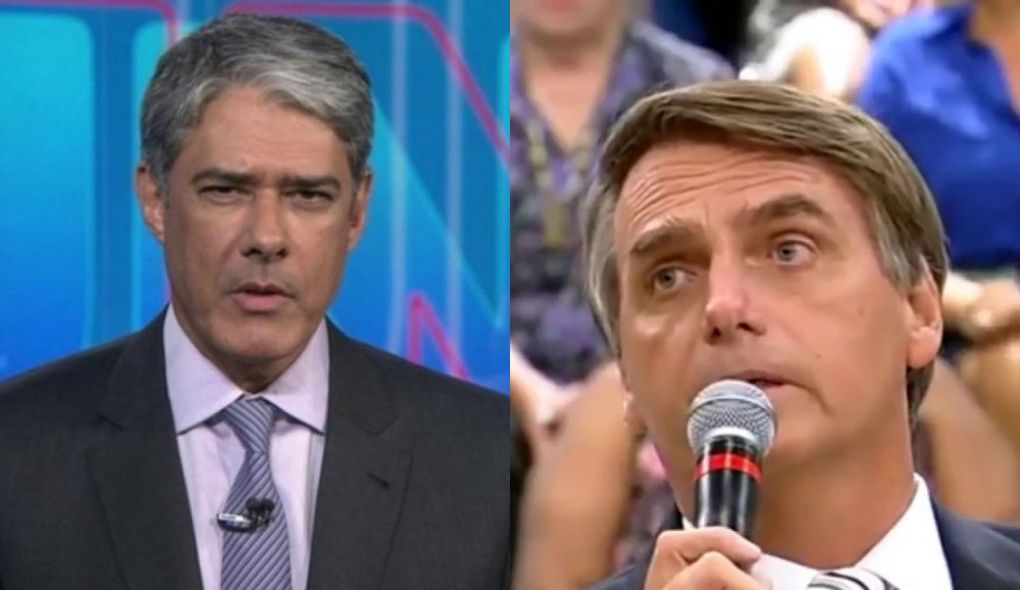 William Bonner e Jair Bolsonaro