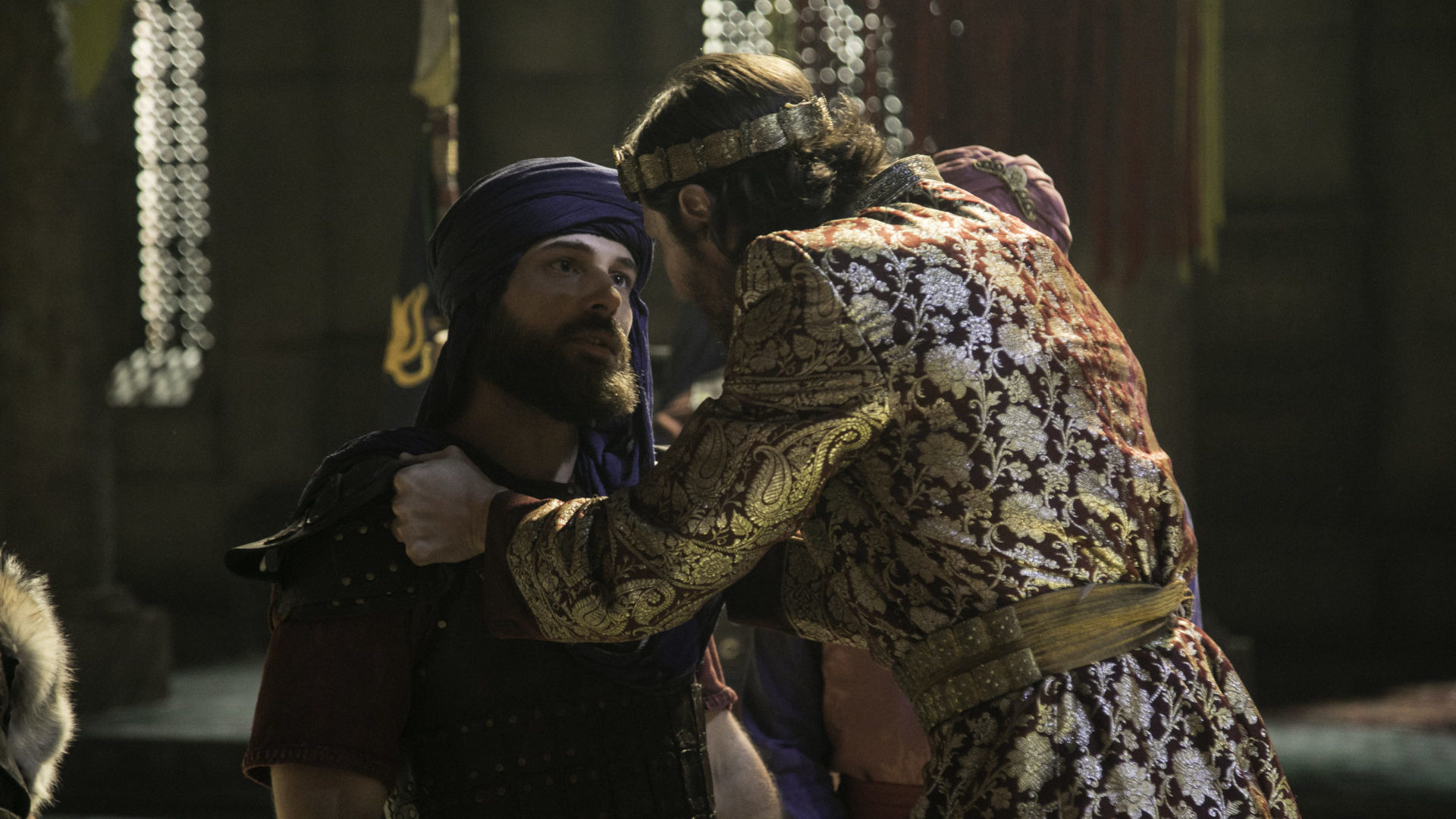 Acabe (André Bankoff) destitui Barzilai (Timóteo Heiderick) em Jezabel