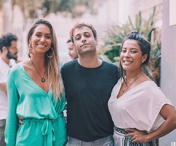 Fabi Cazarredo com Nathan Barone e Amanda Miller