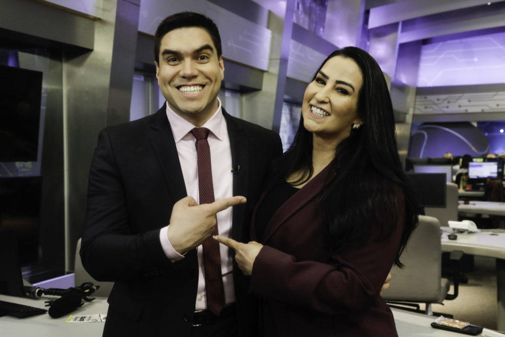 Fabíola Gadelha e Clayton na Record Manaus