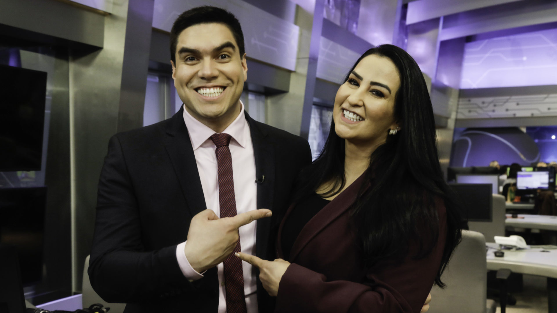 Fabíola Gadelha e Clayton na Record Manaus
