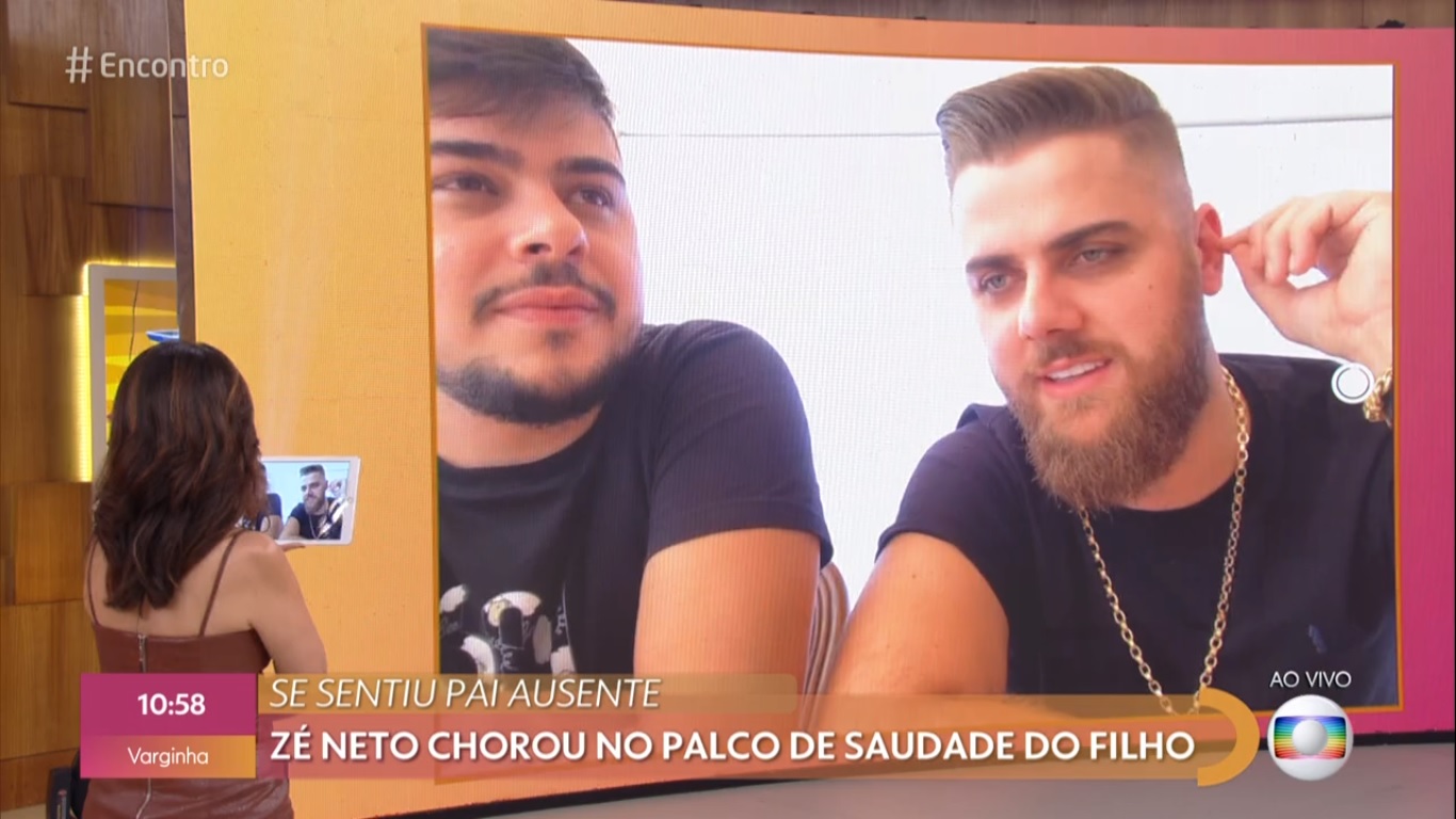 Fátima Bernardes e Zé Neto e Cristiano no Encontro