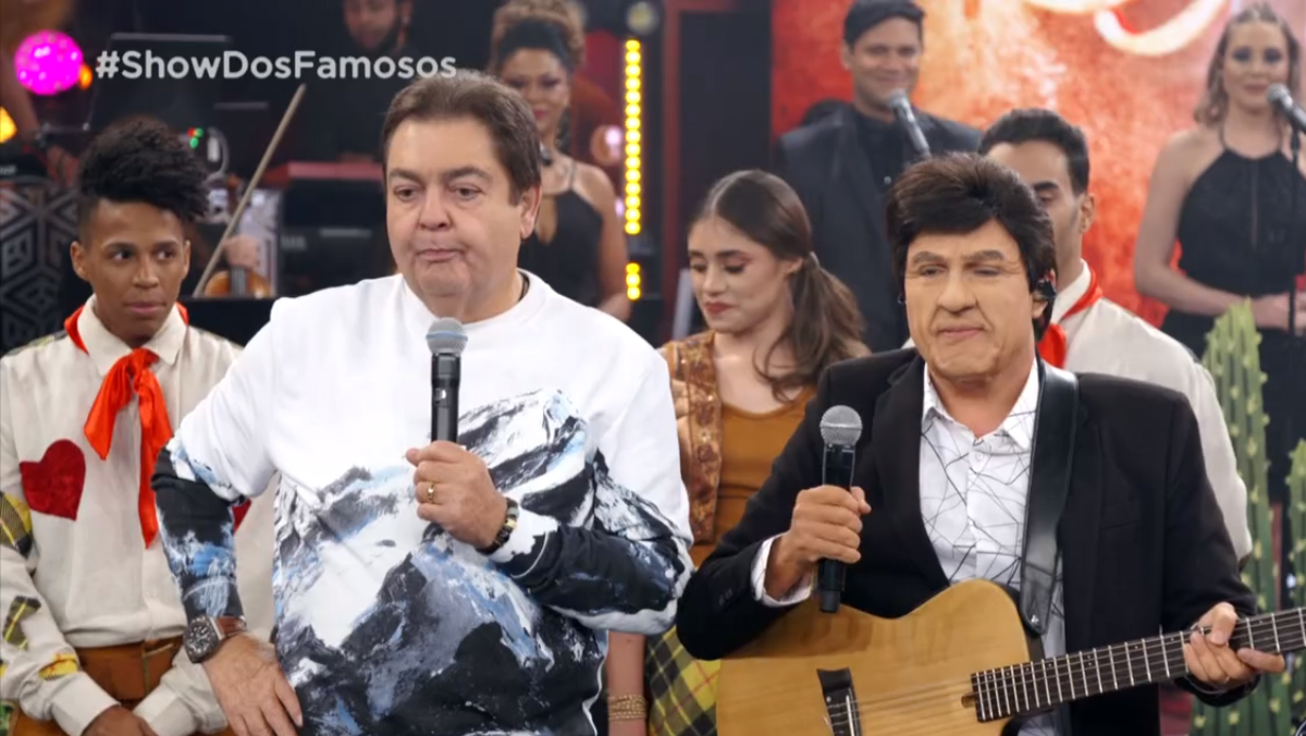 Fausto Silva no Domingão do Faustão