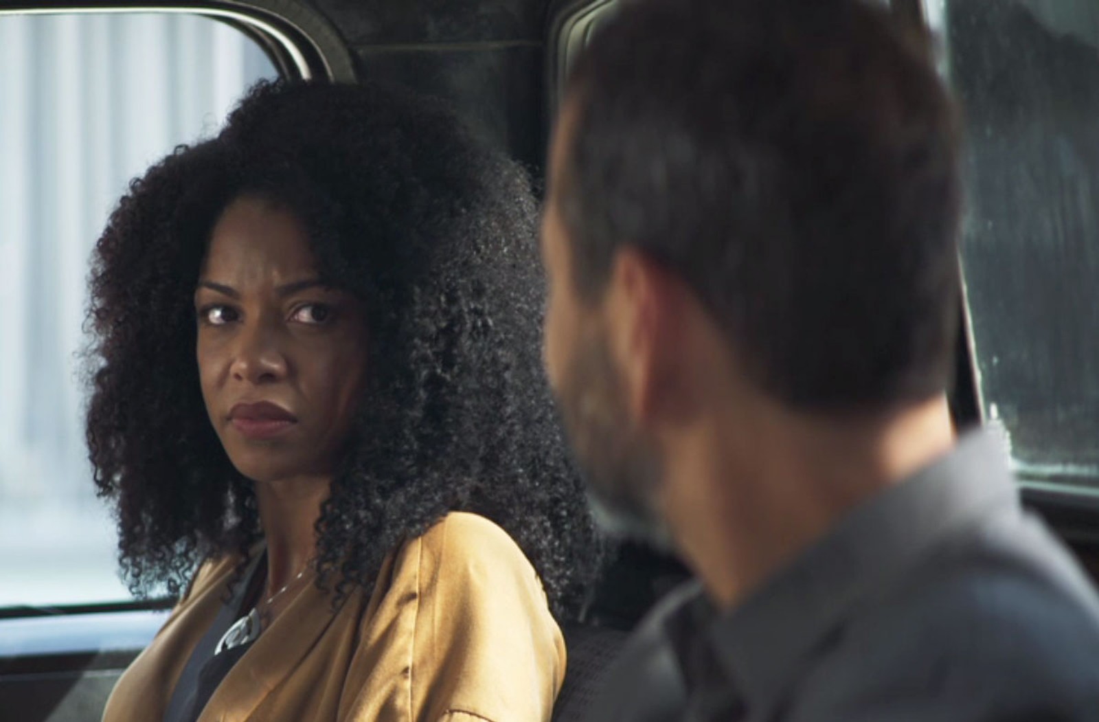 Gilda (Heloísa Jorge) e Amadeu (Marcos Palmeira) em A Dona do Pedaço