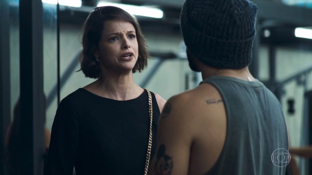 Josiane (Agatha Moreira) e Rock (Caio Castro) em A Dona do Pedaço