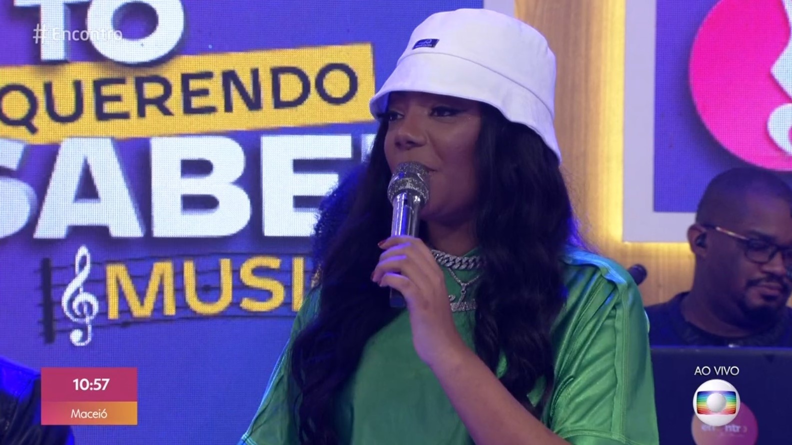 Ludmilla no programa Encontro com Fátima Bernardes