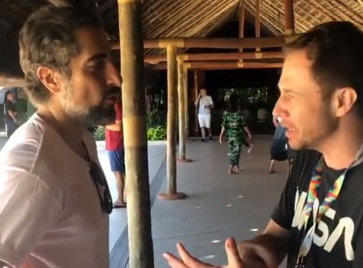 Marcos Mion e Tiago Leifert