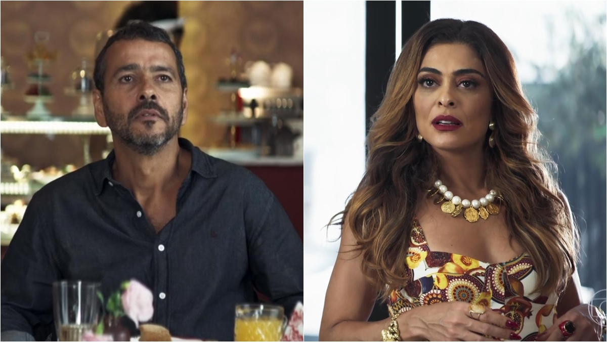 Maria da Paz e Amadeu se reencontram em A Dona do Pedaço (Reprodução: Globoplay)