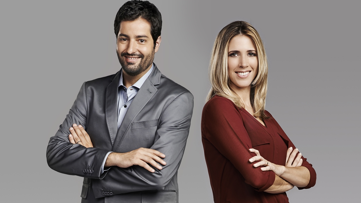 Luiz Megale e Laura Ferreira apresentam o Café com Jornal (Divulgação: Band)