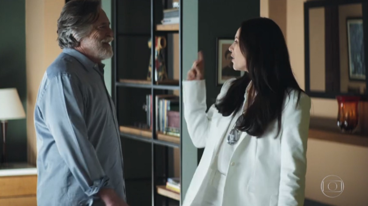 Otávio (José de Abreu) e Virgínia (Paolla Oliveira), de A Dona do Pedaço