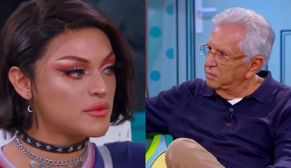 Pabllo Vittar e Carlos Alberto de Nóbrega no Programa da Maisa