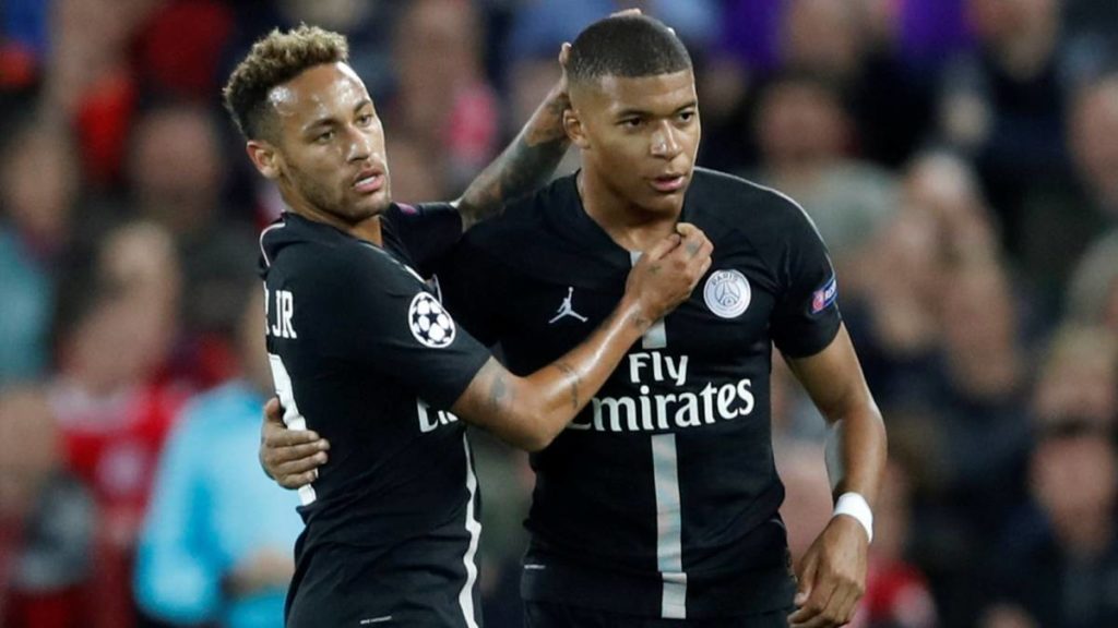 Neymar e Mbappé no PSG