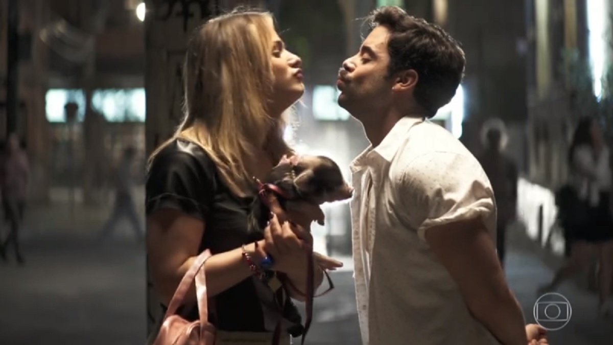 Britney (Glamour Garcia) e Abel (Pedro Carvalho), de A Dona do Pedaço