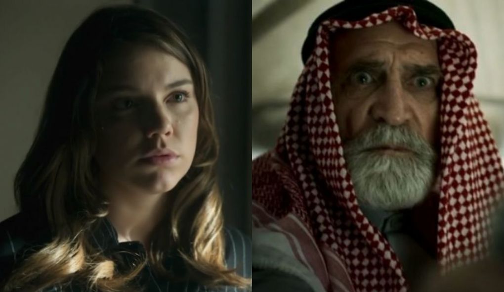 Dalila (Alice Wegmann) e Aziz (Herson Capri) de Órfãos da Terra