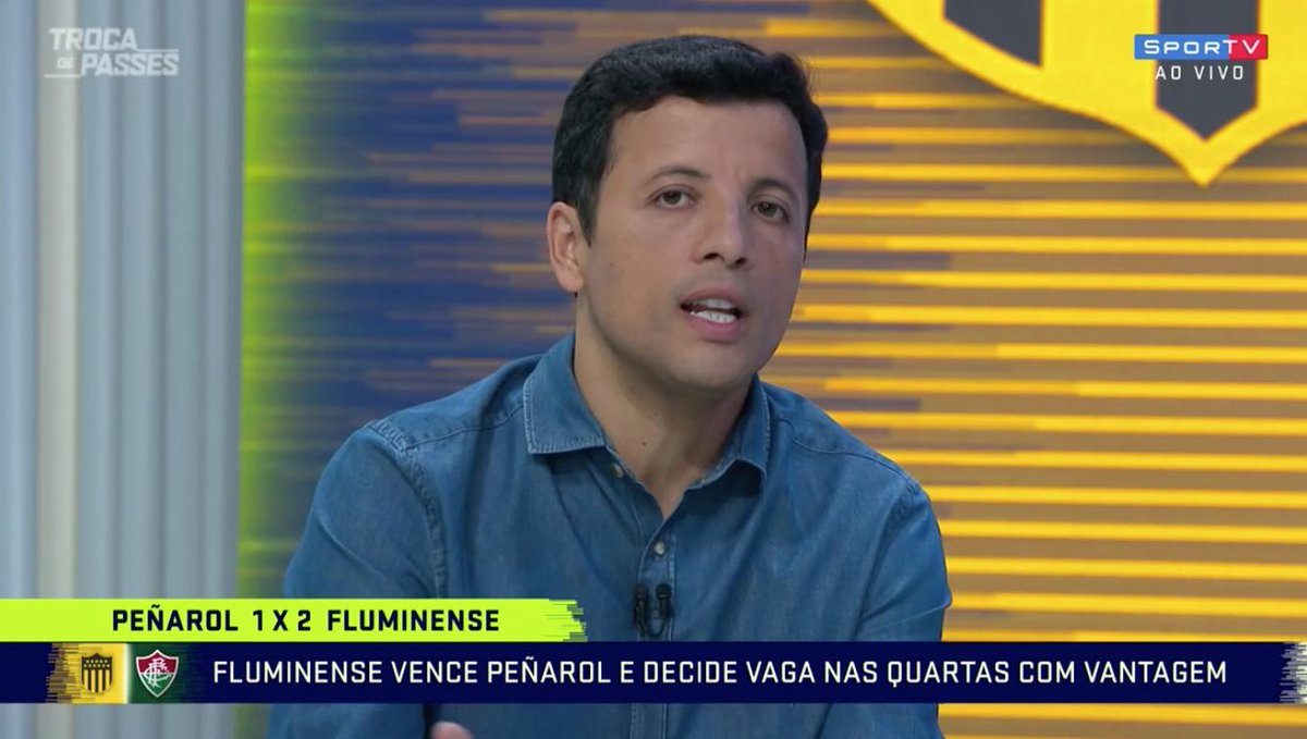André Hernan no Troca de Passes: repórter irá apresentar programa em agosto (Reprodução/SporTV)
