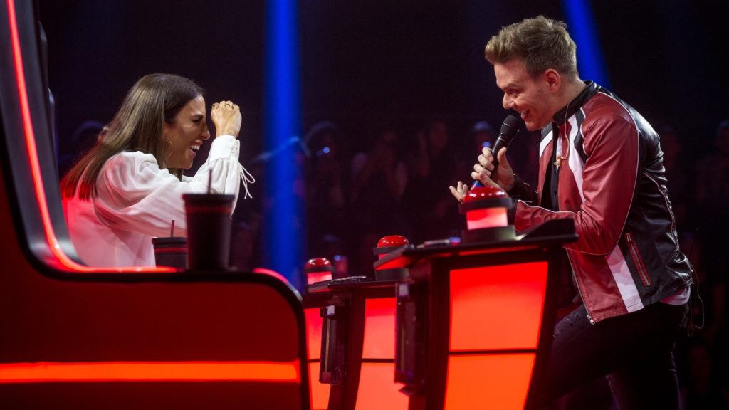Ivete Sangalo e Michel Teló no The Voice Brasil