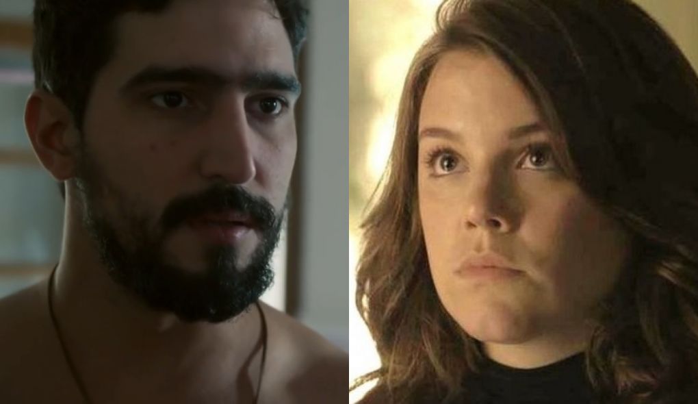 Jamil (Renato Góes) e Dalila (Alice Wegmann) de Órfãos da Terra