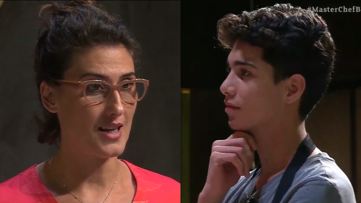 Paola Carosella e Helton Oliveira, eliminado do MasterChef Brasil