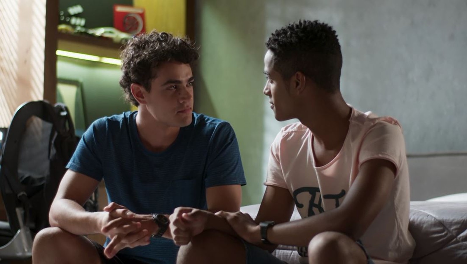 Serginho (João Pedro Oliveira) e Guga (Pedro Alves) em Malhação