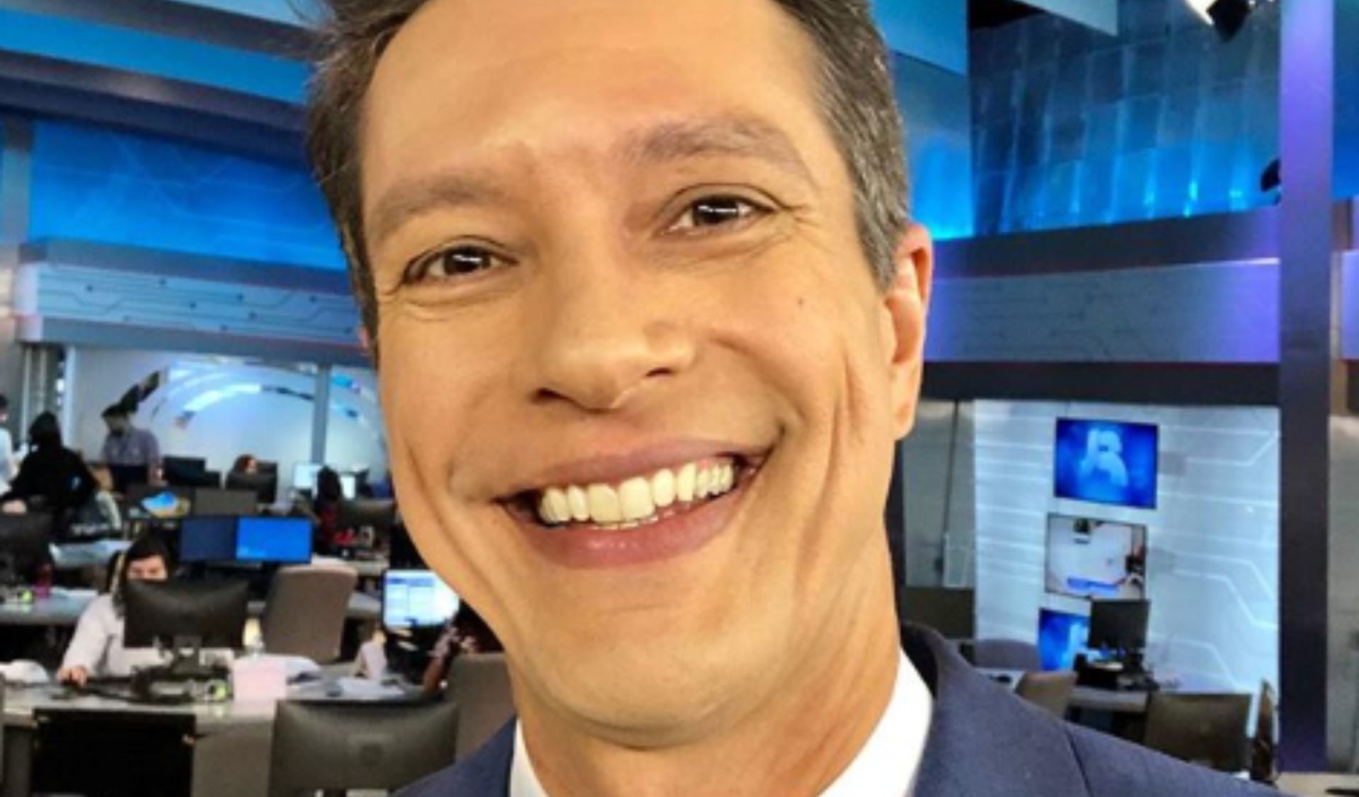 Sergio Aguiar na Record TV (Reprodução)