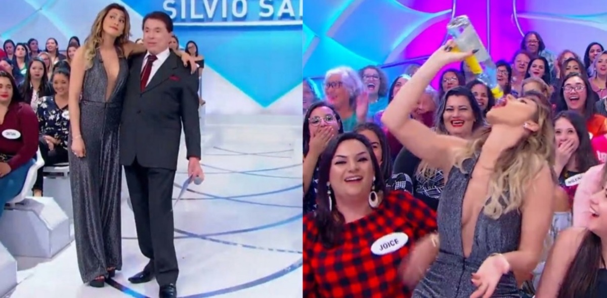 Silvio Santos e Lívia Andrade