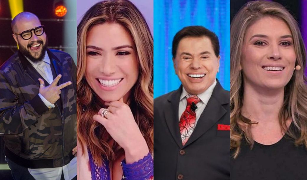 Tiago, Patrícia, Silvio Santos e Rebeca Abravanel