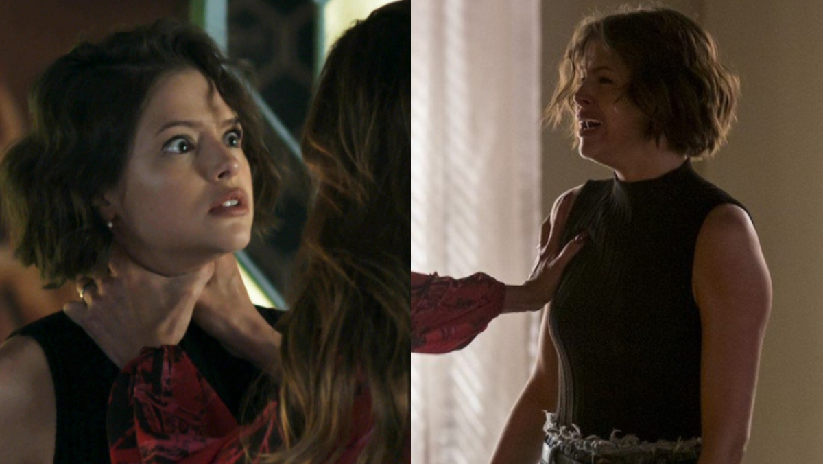 Josiane (Agatha Moreira) apanhou levou surra de Maria da Paes (Juliana Paes) em A Dona do Pedaço