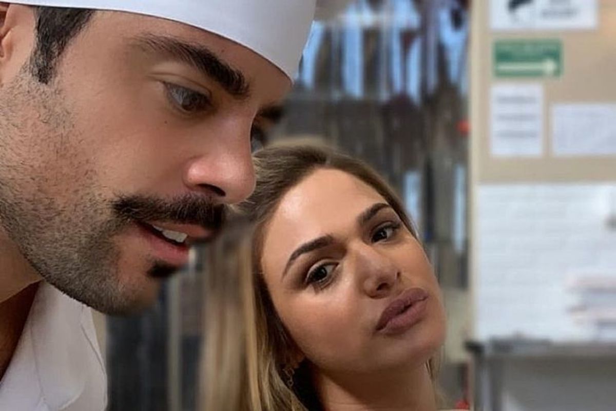 Abel (Pedro Carvalho) e Britney (Glamour Garcia) de A Dona do Pedaço