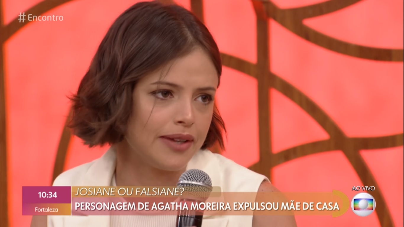 Agatha Moreira falou no Encontro sobre Maria da Paz e Josiane de A Dona do Pedaço