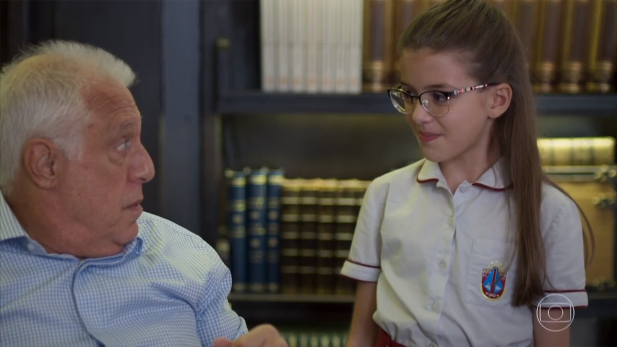 Alberto (Antônio Fagundes) e Sofia (Valentina Vieira) em Bom Sucesso