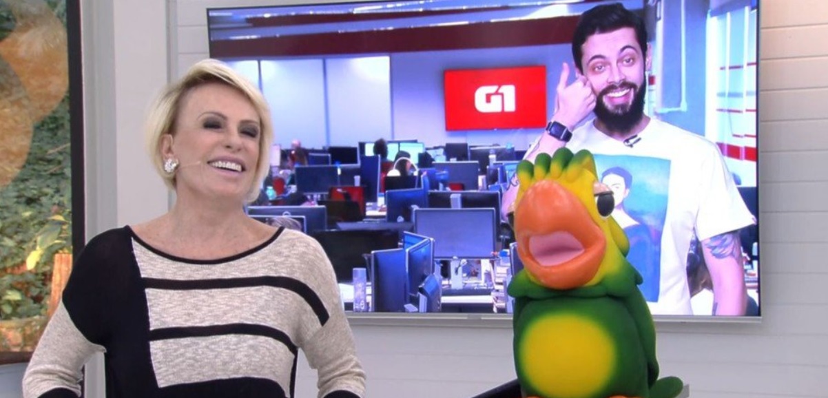 Ana Maria Braga, Louro José e Cauê Fabiano no Mais Você