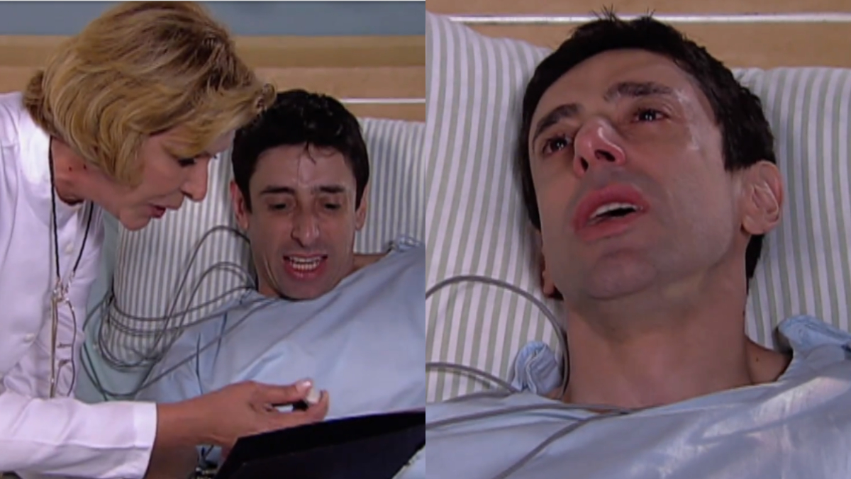 Dra. Júlia e César da novela Caminhos do Coração