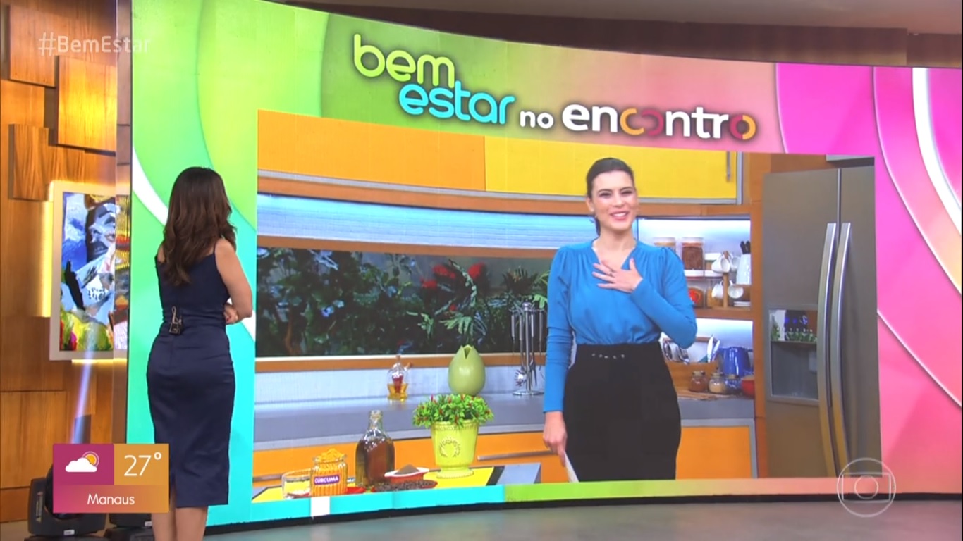 Fátima Bernardes e Michelle Loreto no Encontro