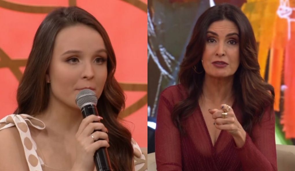 Larissa Manoela e Fátima Bernardes no Encontro