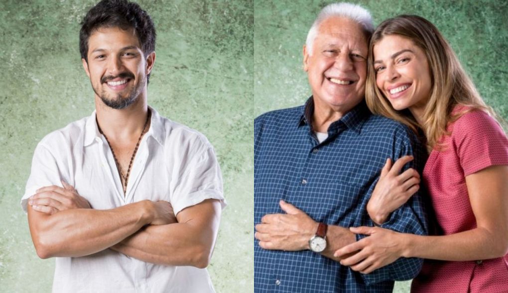 Marcos (Romulo Estrela), Alberto (Antonio Fagundes) e Paloma (Grazi Massafera) de Bom Sucesso