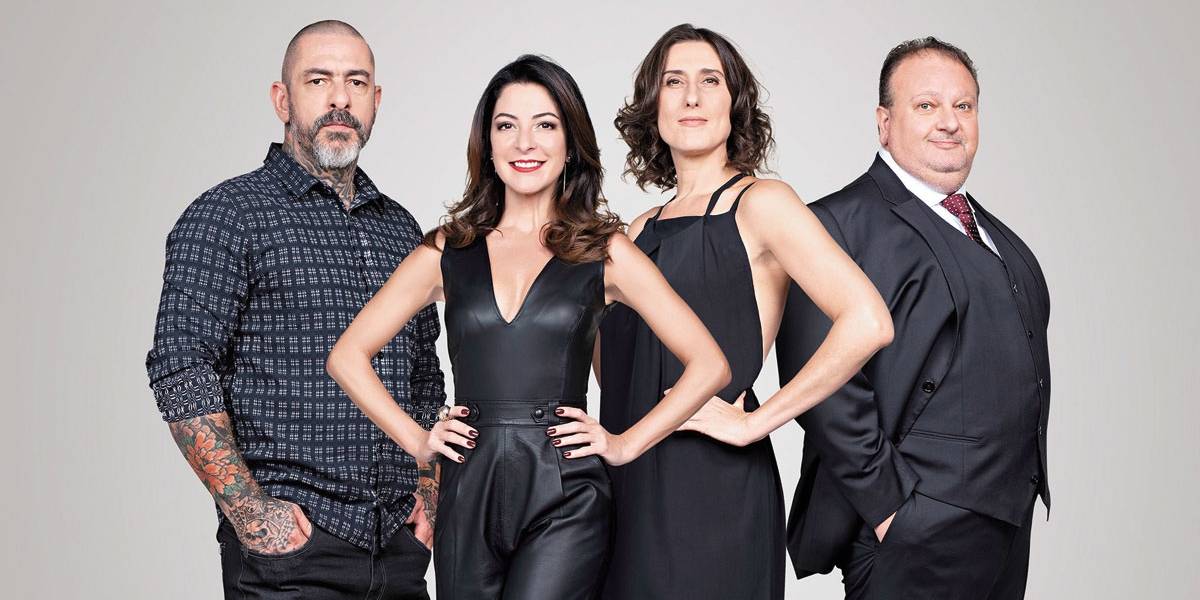 Henrique Fogaça, Ana Paula Padrão, Paola Carosella e Erick Jacquin, do MasterChef