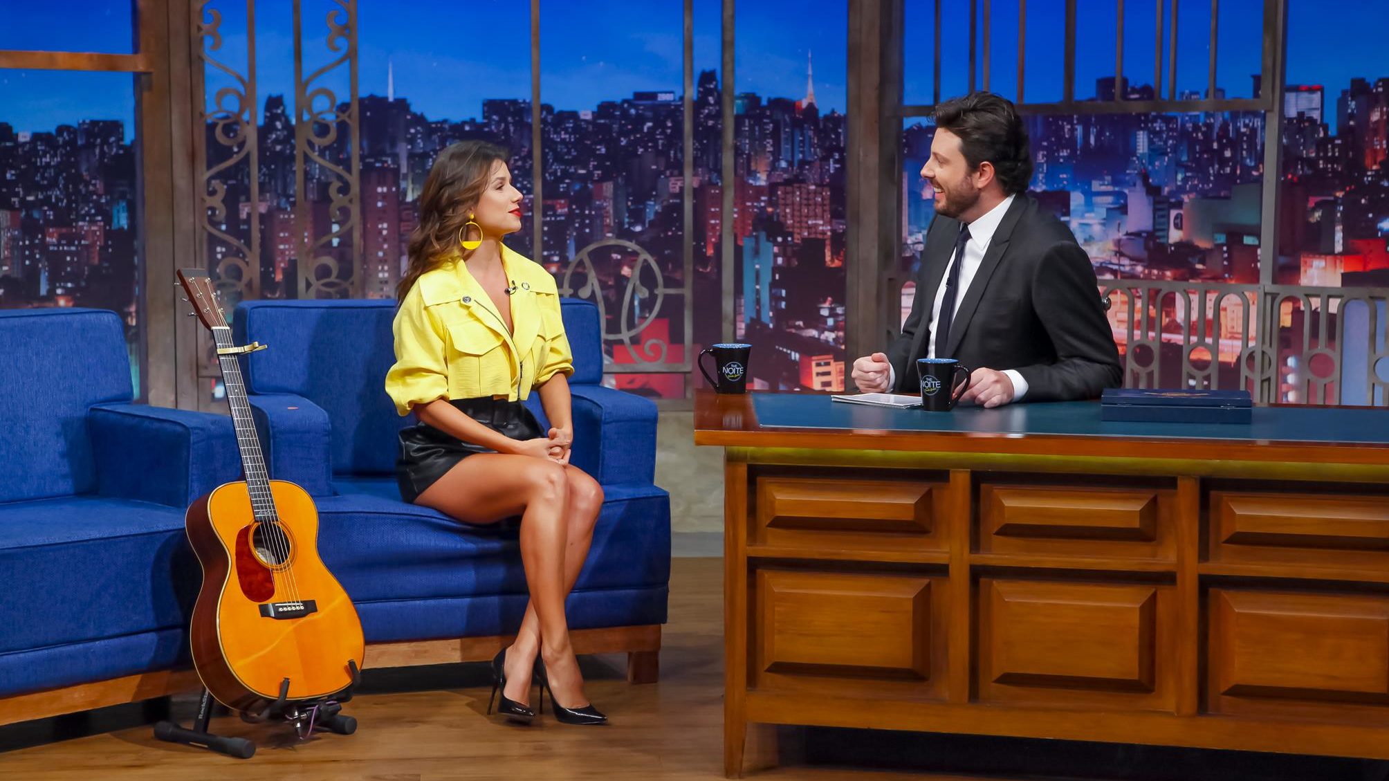 Paula Fernandes no The Noite, do SBT (Gabriel Cardoso/SBT)