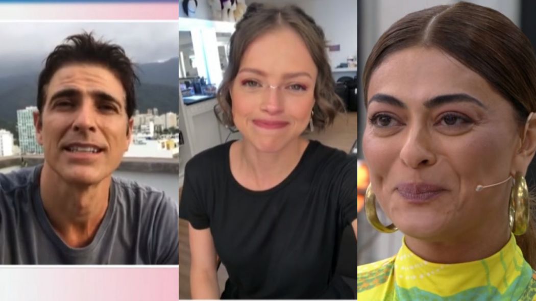 Reynaldo Gianecchini, Àgatha Moreira e Juliana Paes no Mais Você