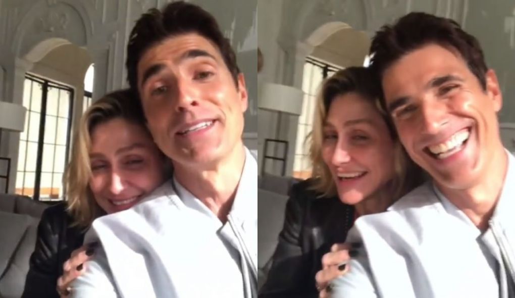Reynaldo Gianecchini e Amora Mautner, diretora de A Dona do Pedaço