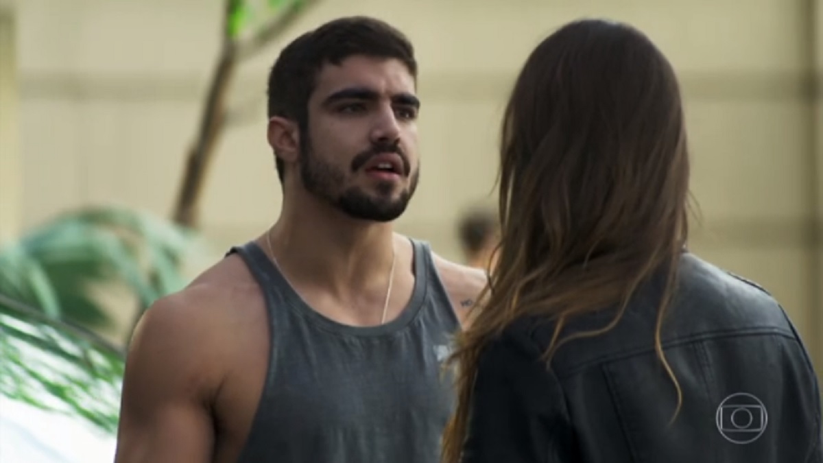 Rock (Caio Castro) e Fabiana (Nathalia Dill), de A Dona do Pedaço