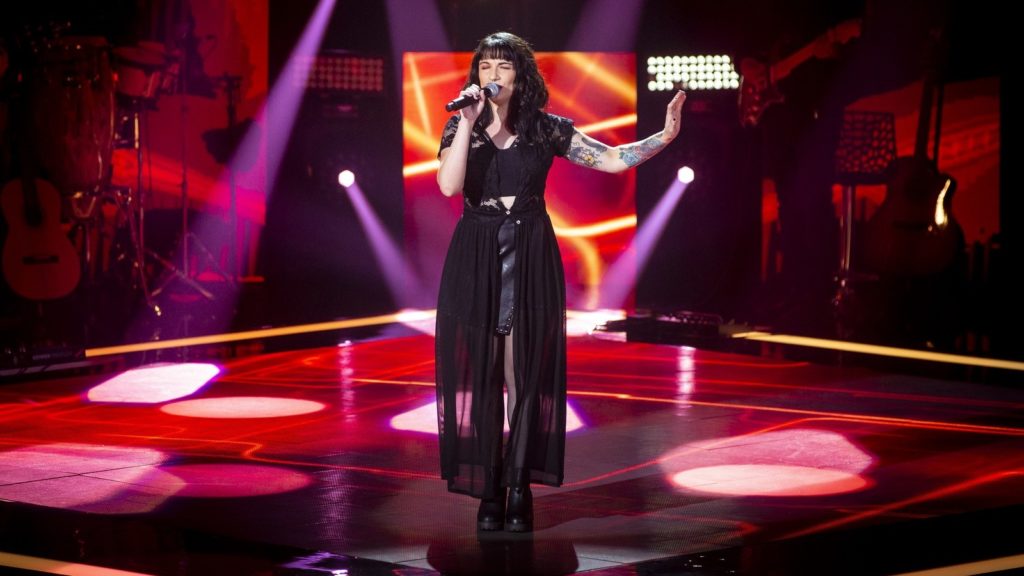 Samara Bueno no palco do programa